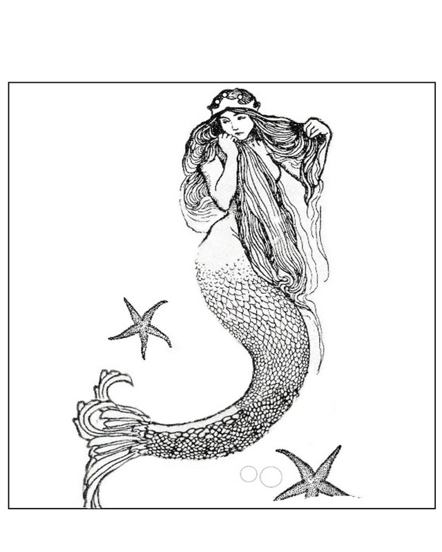 Free vintage mermaid.