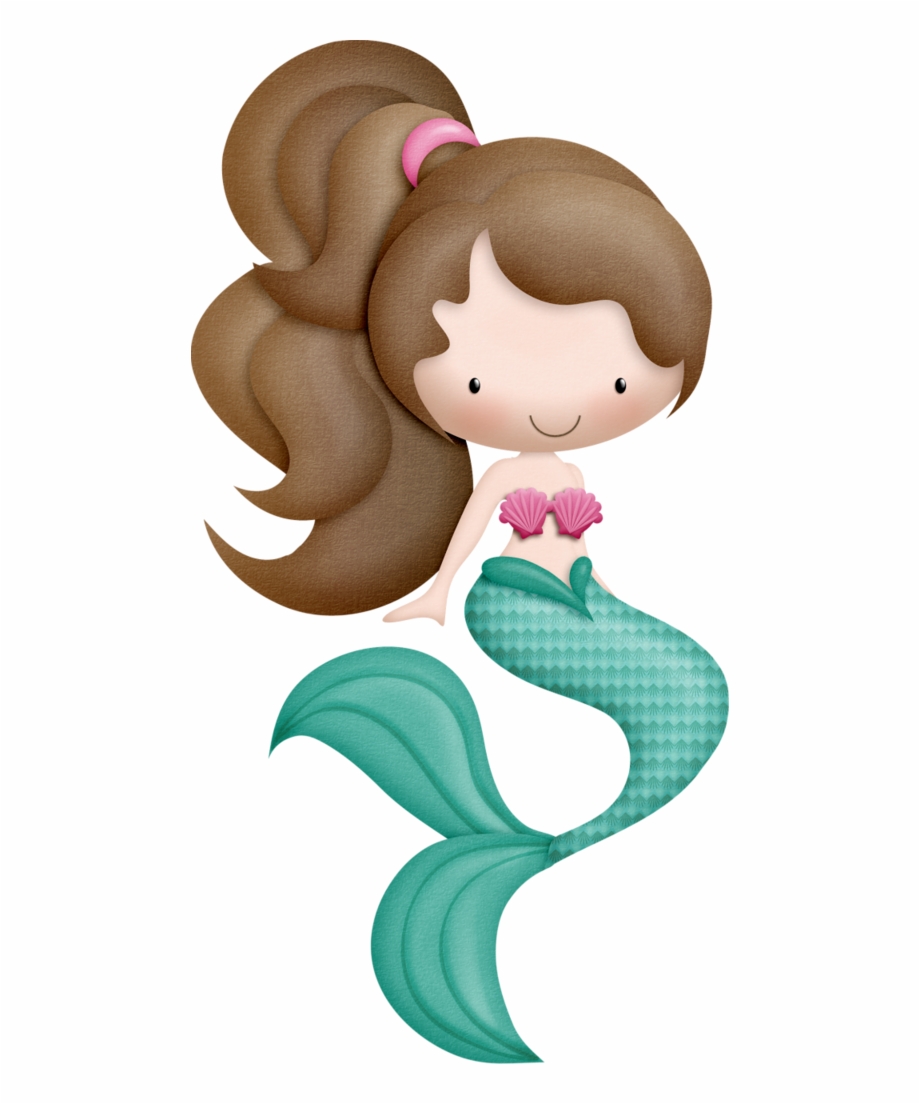 Baby mermaid clipart.