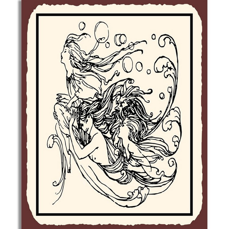 Mermaid Dream Medieval Metal Art Retro Tin Sign