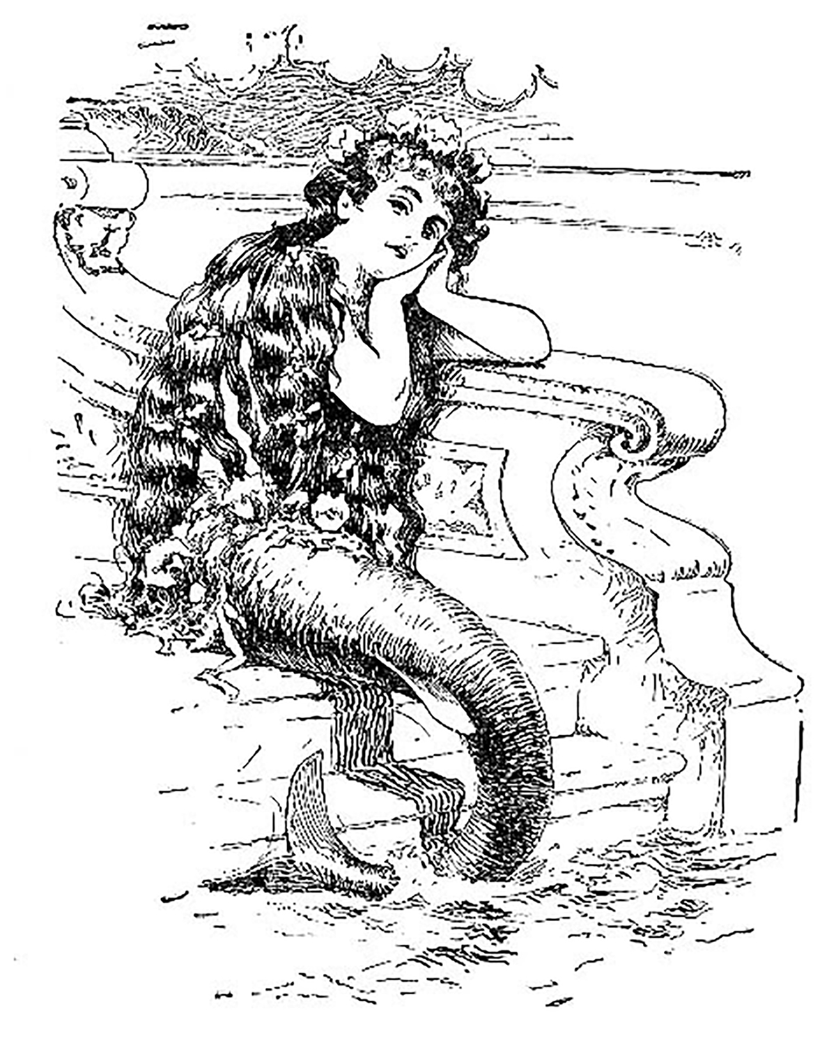 Mermaid clip art.