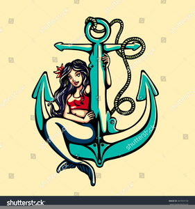 Vintage Mermaid Clipart