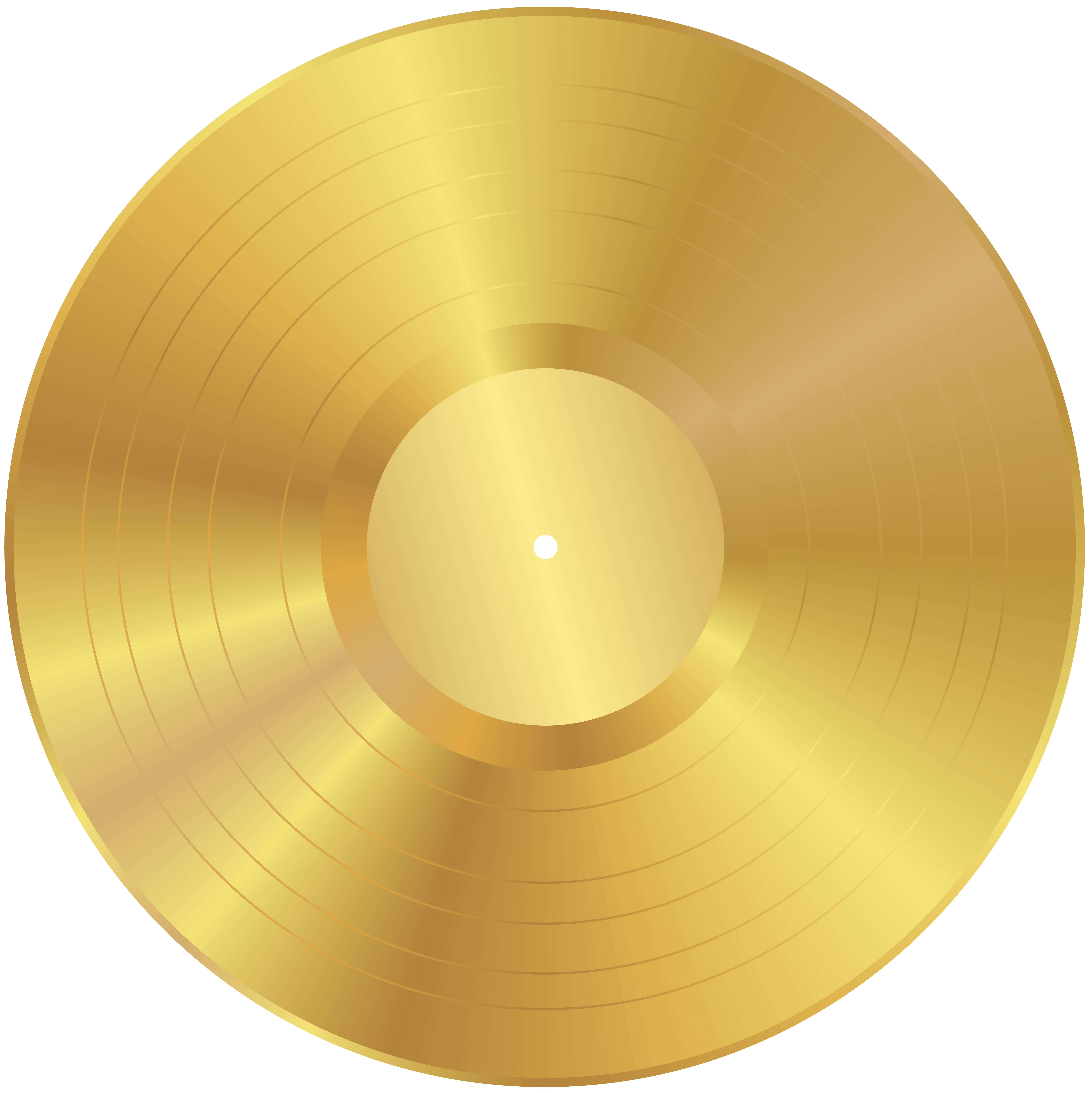 Gold vinyl record.