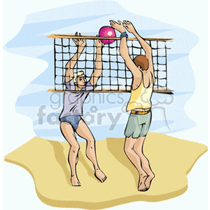 Beach volleyball clipart