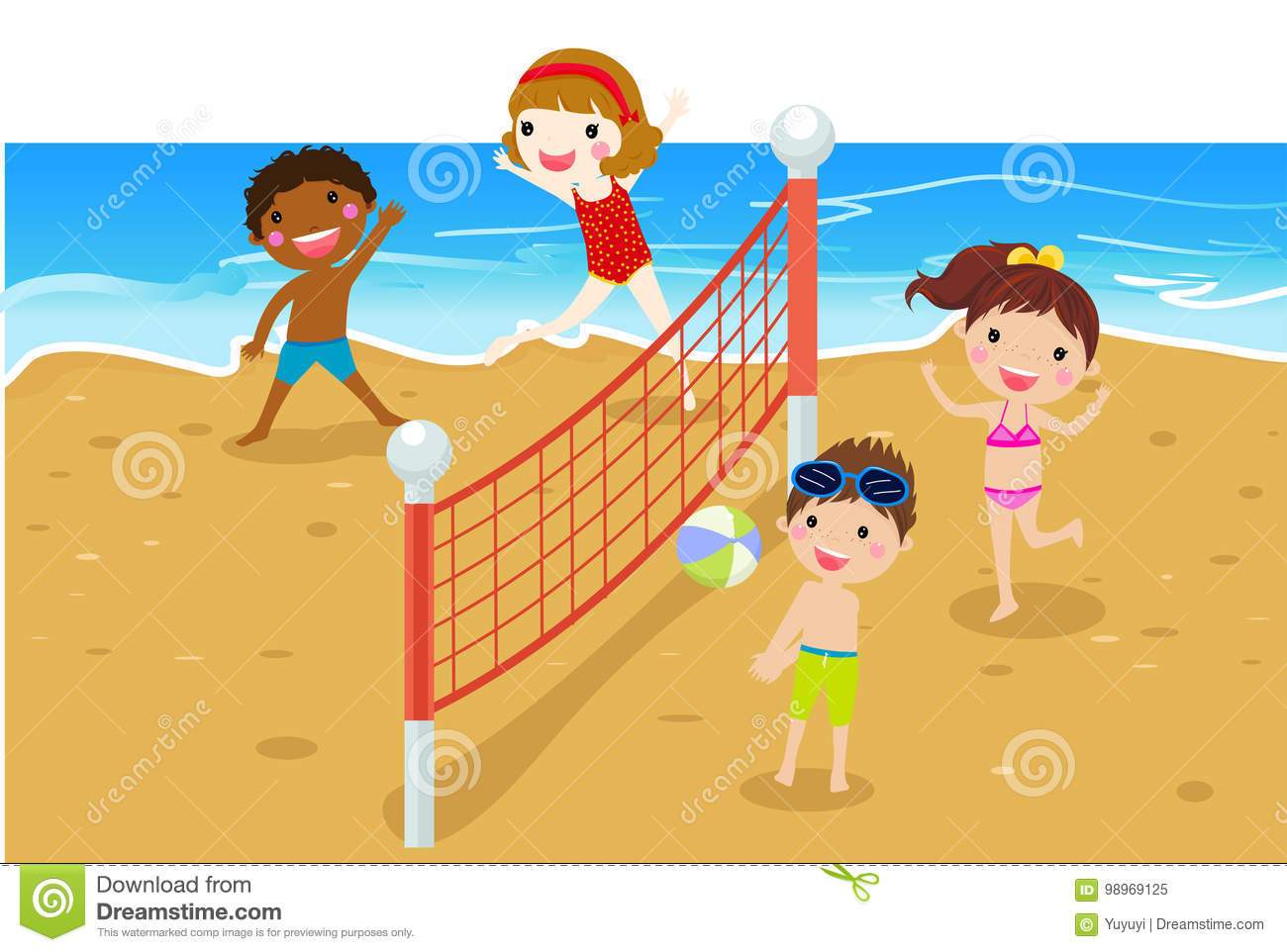 volleyball clipart beach
