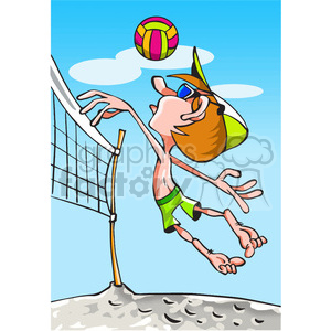Beach volleyball player clipart