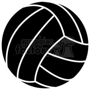 Black volleyball clipart.
