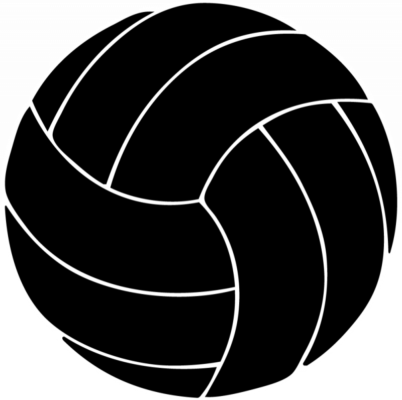 Free Black And White Volleyball, Download Free Clip Art