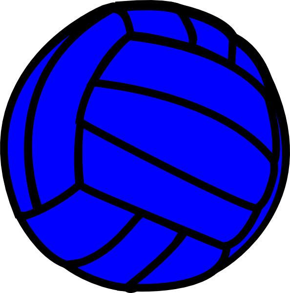 Volleyball clipart blue.