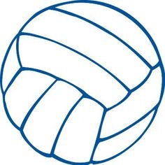 Blue volleyball cliparts.