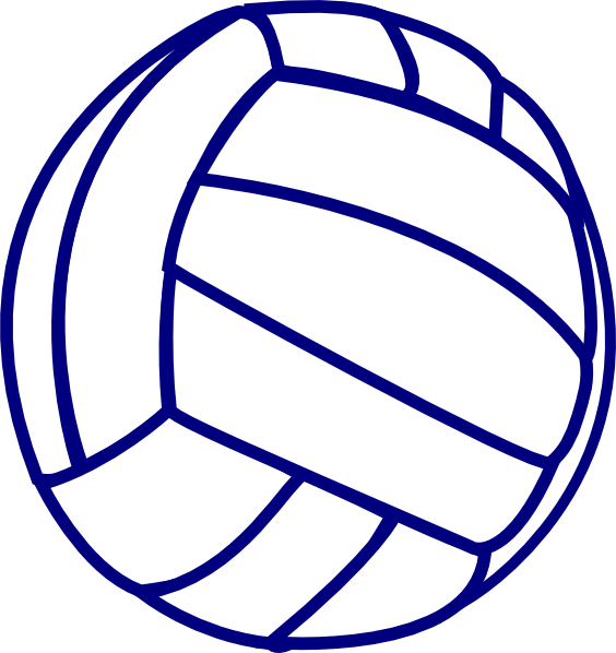 Blue volleyball clipart.