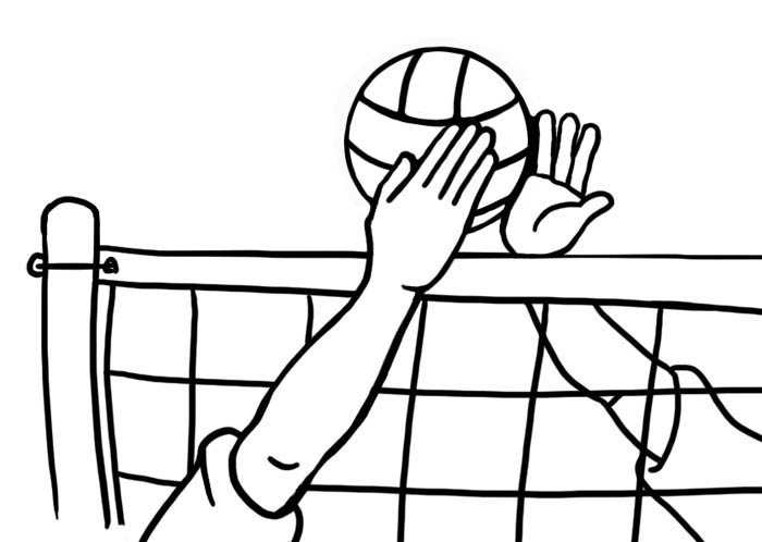 Free volleyball cartoon.