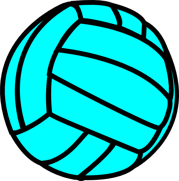 Colorful volleyball clipart.