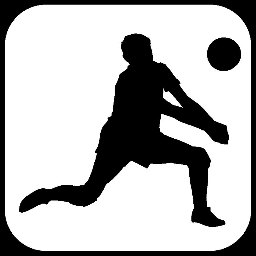 Volleyball spike clipart.