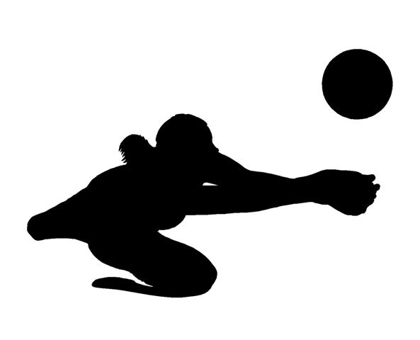Volleyball clipart diving.