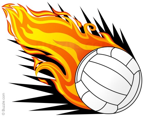 Free flaming volleyball.