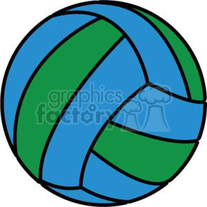 Volleyball green blue.