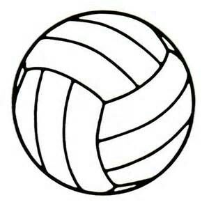 Volleyball outline traceable.