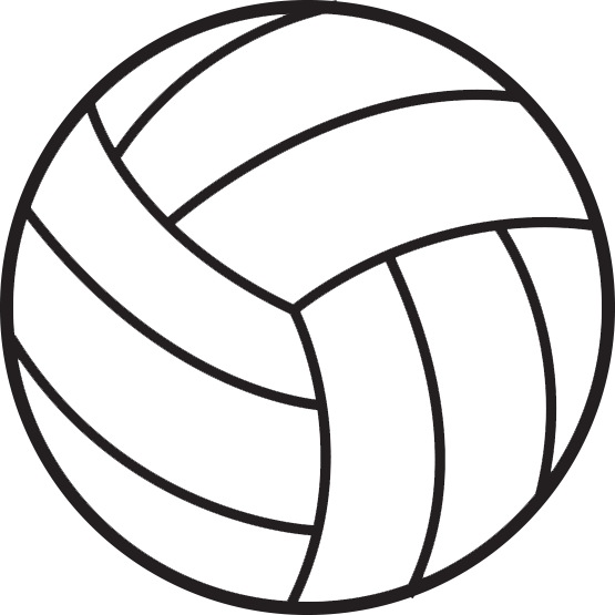 Free volleyball outline.