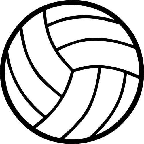Volleyball clipart black.