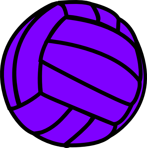 Purple volleyball clip.