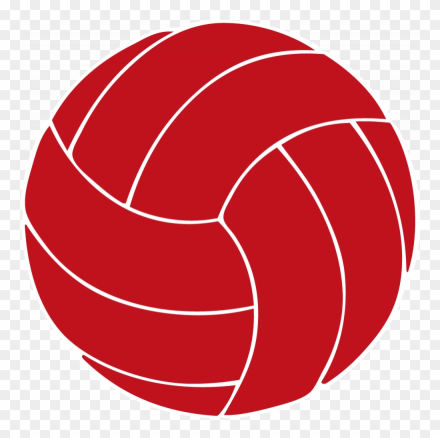 Red volleyball clipart.