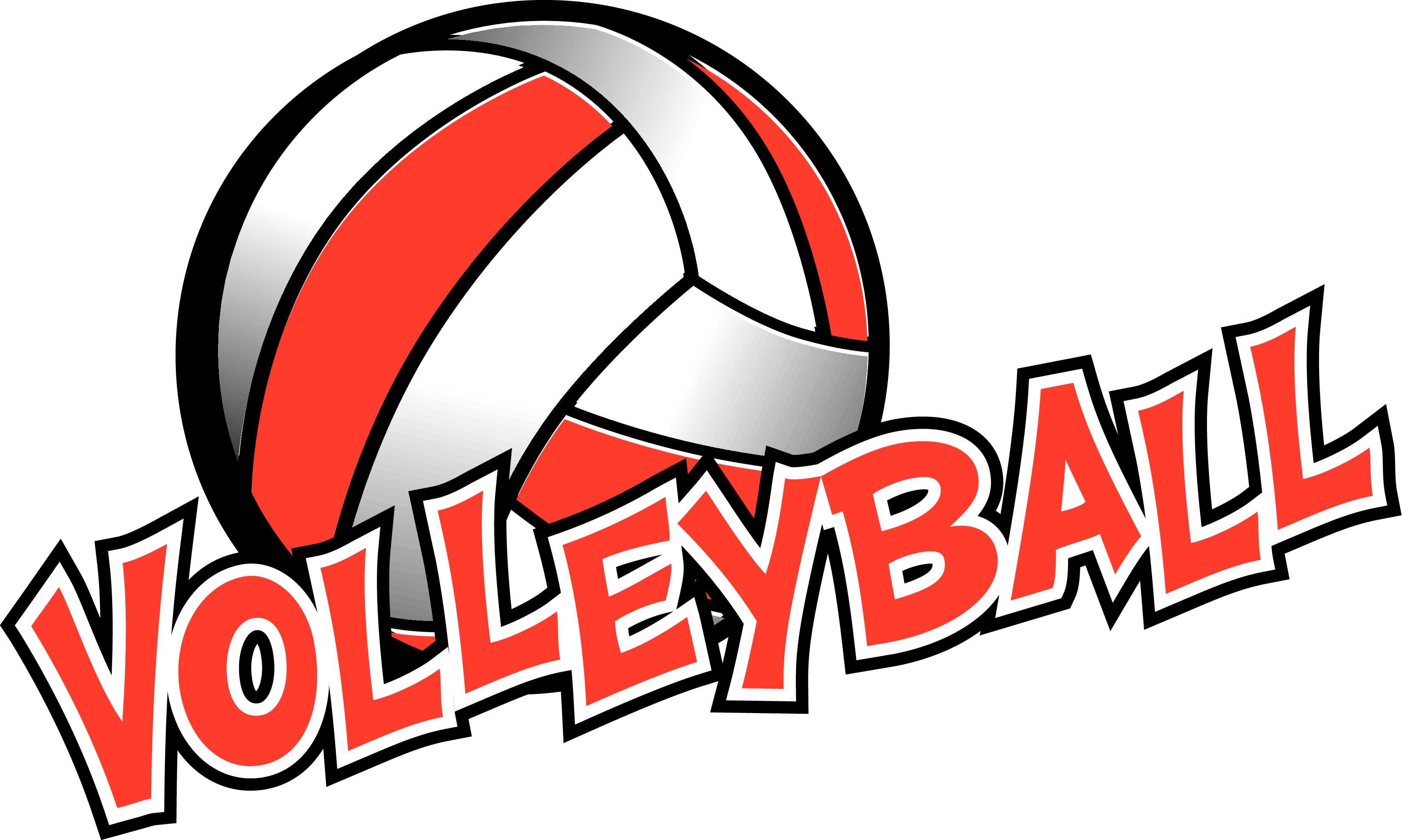 Red volleyball clipart