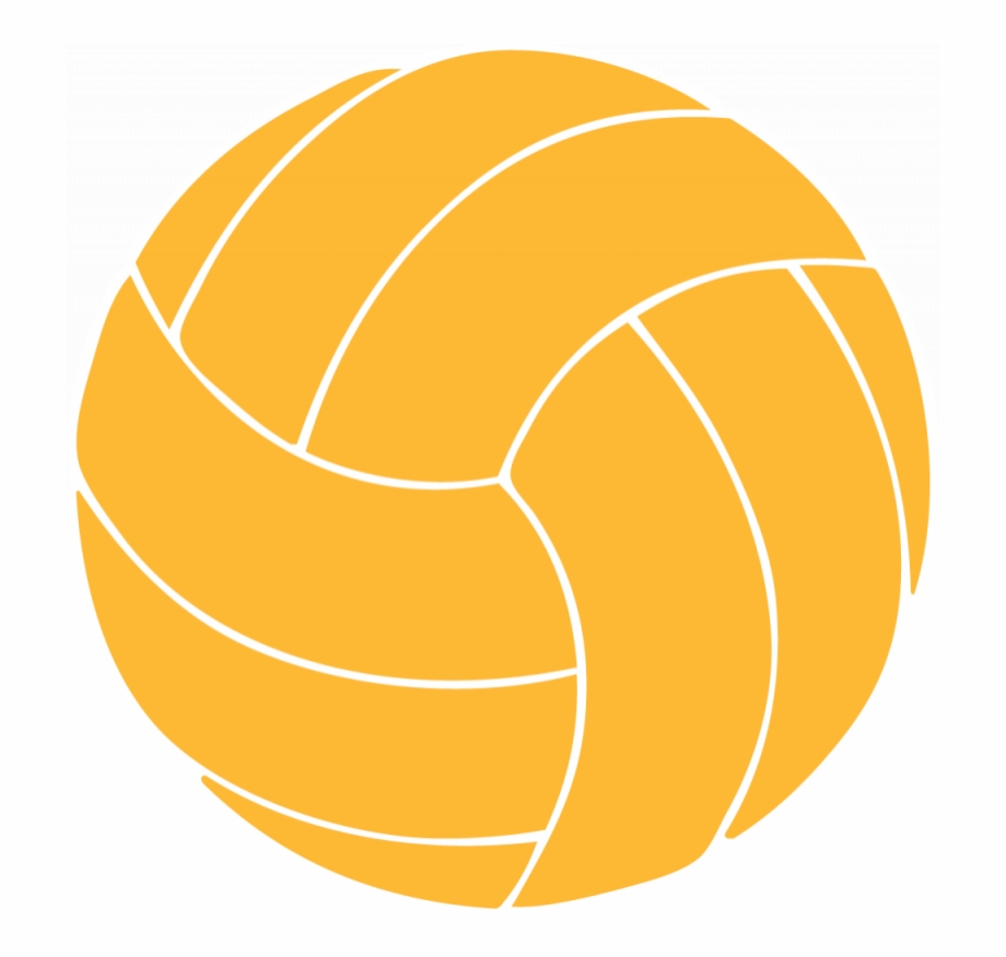 Yellow volleyball clipart.