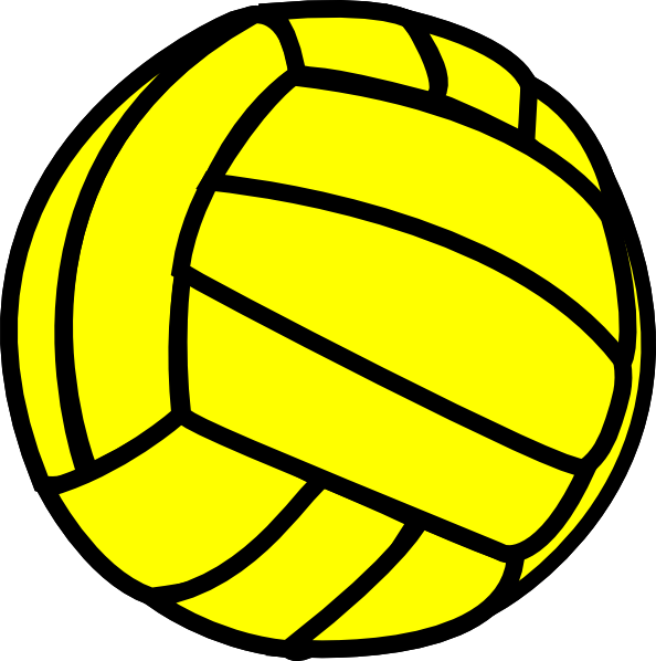 Volleyball clipart yellow.