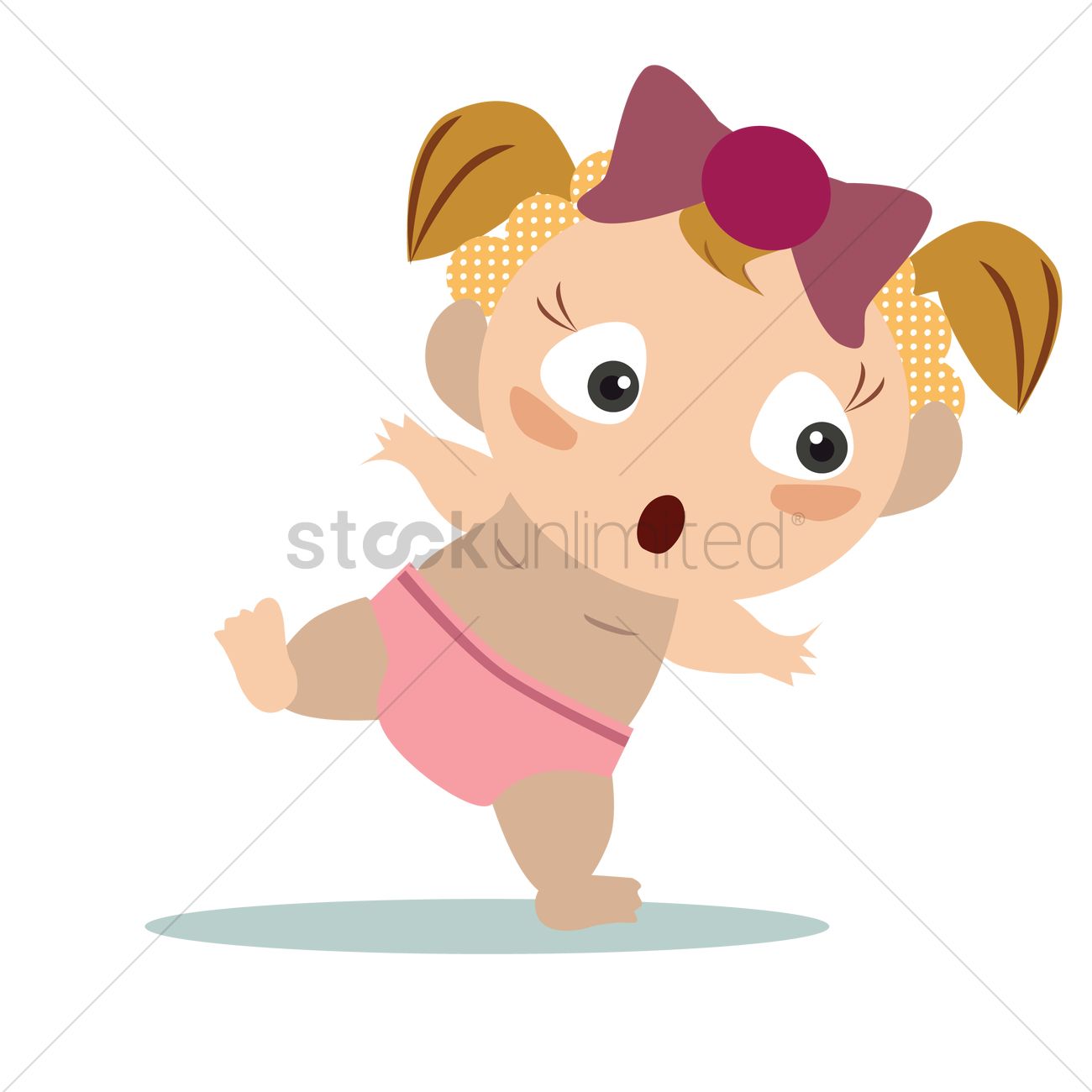 Baby walking clipart.