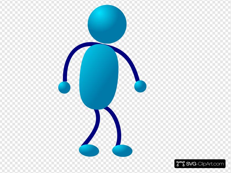 Not As Sad Stick Man Walking Clip art, Icon and SVG