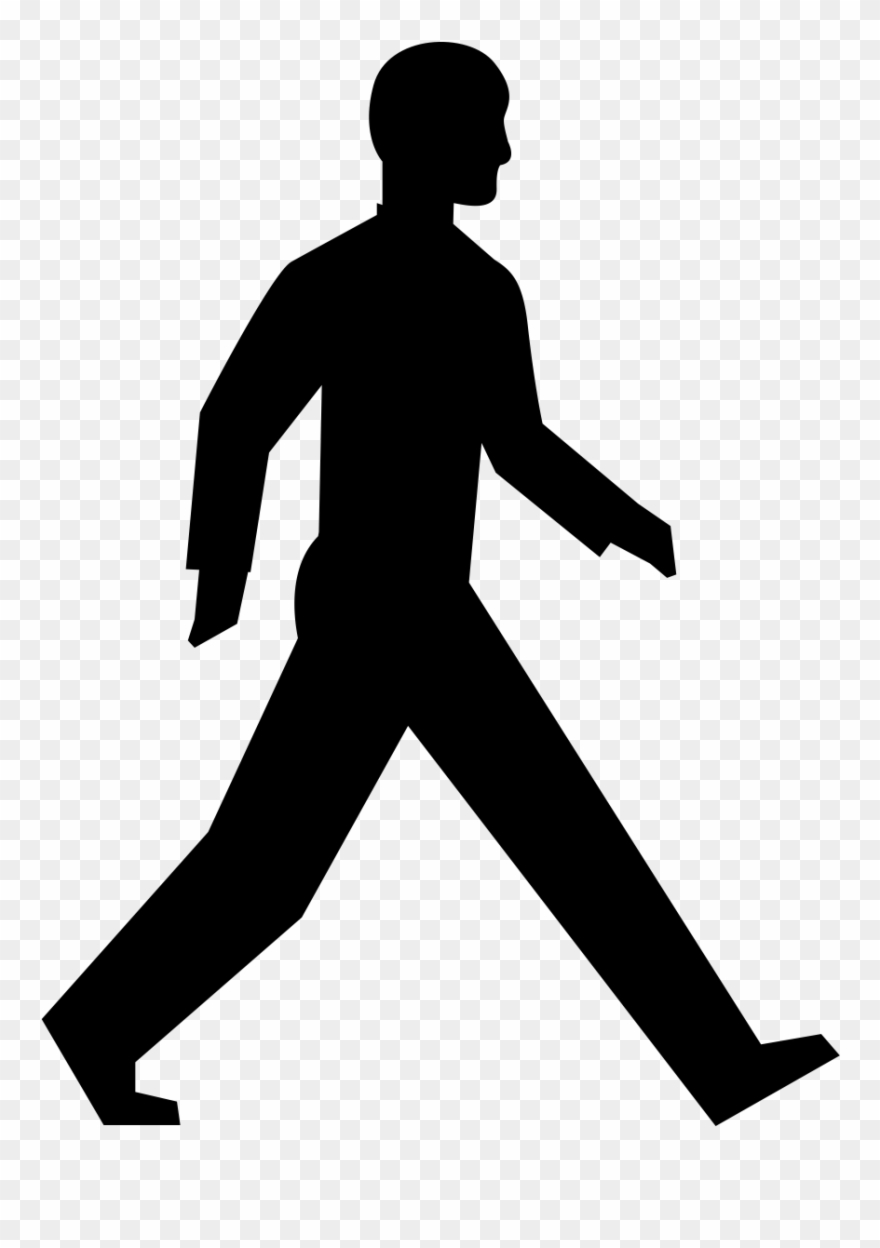 Silhouette people walking.
