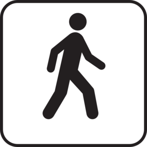 Walking Man White clip art