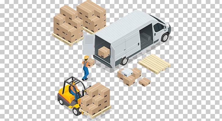 Cargo van logistics.