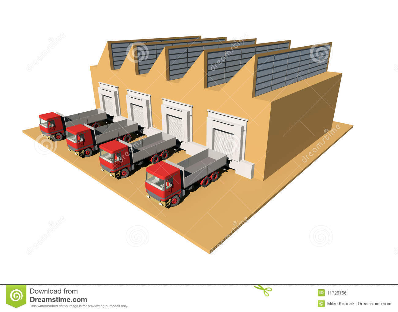 Factory warehouse clipart