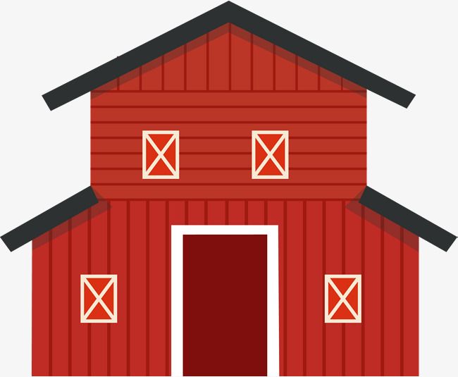 Red Cartoon Barn, Cartoon Vector, Warehouse, Storage PNG and