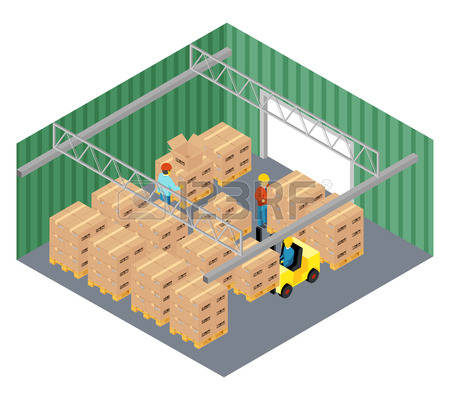 Storage warehouse clipart