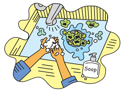 Sink Those Germs Poster and other FREE hand washing
