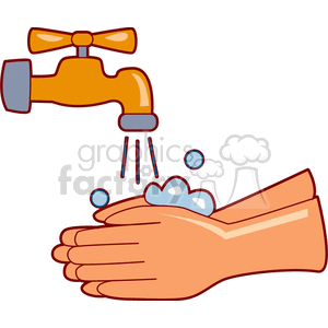 Washing hands clipart