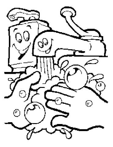 washing hands clipart outline
