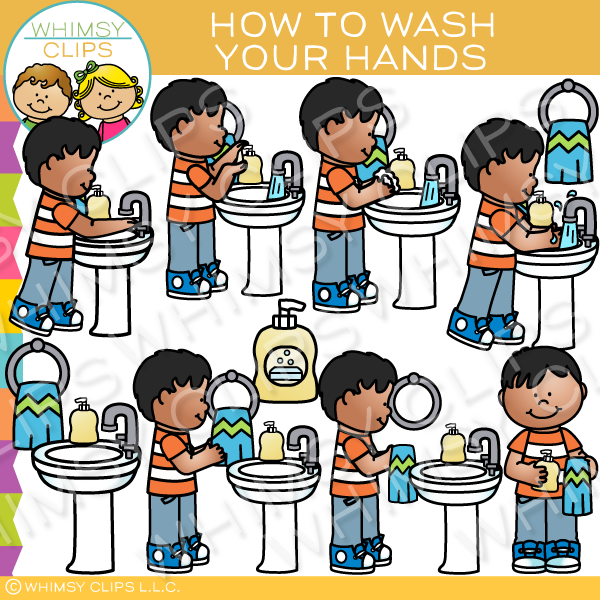 How to Wash Your Hands Clip Art