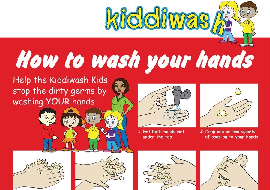 Teach children hand washing