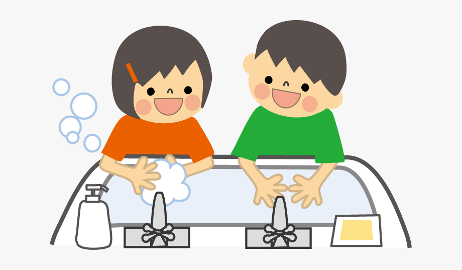 Preschool washing hands.