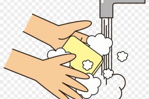 Wash hands with soap clipart