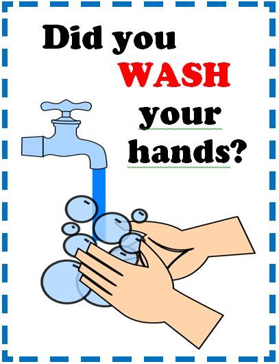 I wanted a simple poster to remind students to wash hands