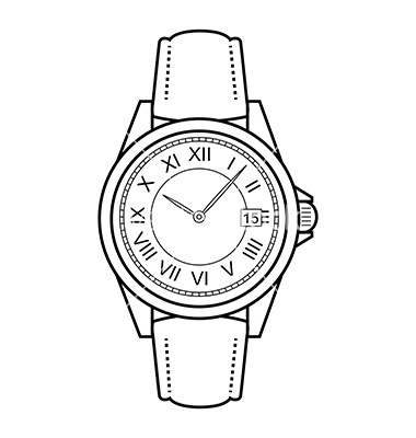 Free Watch Clipart Black And White, Download Free Clip Art
