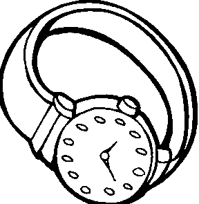 watch clipart black and white