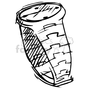 Black and white wrist watch clipart