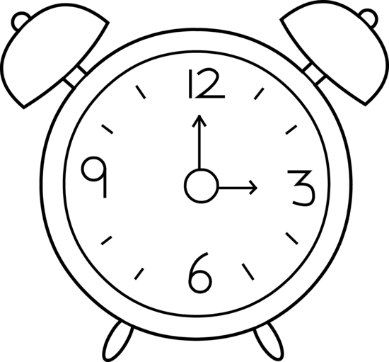 Alarm Clock Clipart by Hallow Graphics