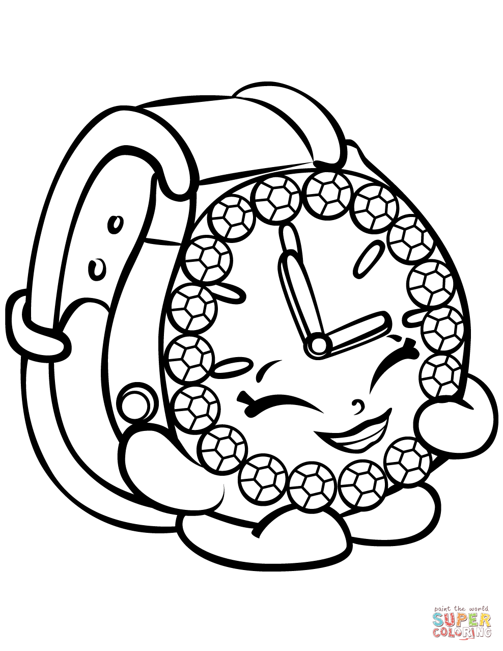 watch clipart coloring