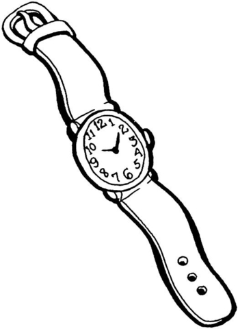 Hand Watch For Men coloring page